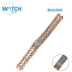 BULOVA 18mm Swiss Made Watch Band – Two Tone Stainless Steel Replacement Bracelet.