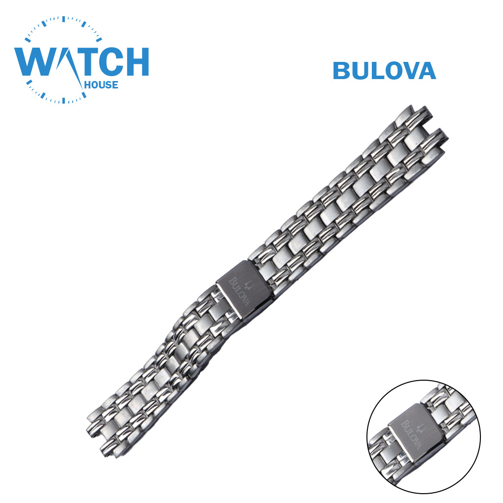 BULOVA 18mm Swiss Made Watch Band – Silver Stainless Steel Replacement Bracelet