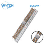 BULOVA 18mm Swiss Made Watch Band – Two Tone Stainless Steel Replacement Bracelet.
