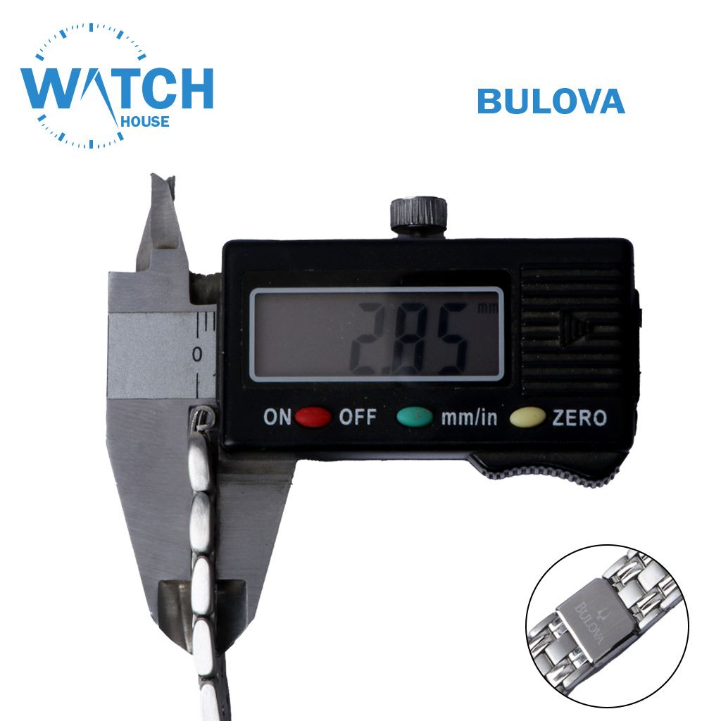 BULOVA 18mm Swiss Made Watch Band – Silver Stainless Steel Replacement Bracelet