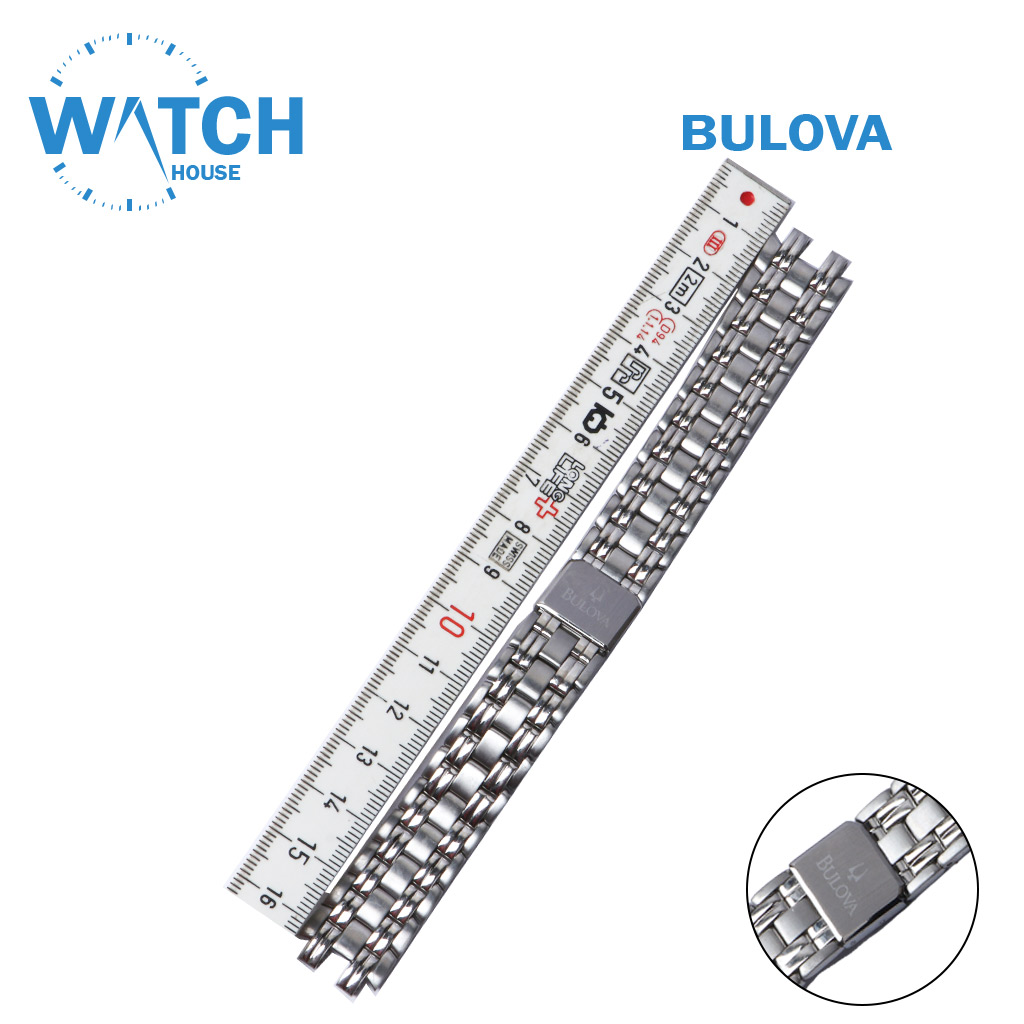 BULOVA 18mm Swiss Made Watch Band – Silver Stainless Steel Replacement Bracelet