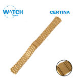 Vintage CERTINA 10mm Swiss Made Watch Band – Gold Stainless Steel Original Bracelet #026#