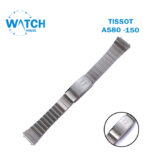 TISSOT A580-150 9mm Swiss Made Watch Band – Silver Stainless Steel Replacement Bracelet For A580-150
