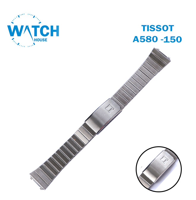 Tissot A580-TISSOT A580-150 9mm Swiss Made Watch Band – Silver Stainless Steel Replacement Bracelet For A580-150 #023#50 Band TISSOT A580-150 9mm Swiss Made Watch Band – Silver Stainless Steel Replacement Bracelet For A580-150