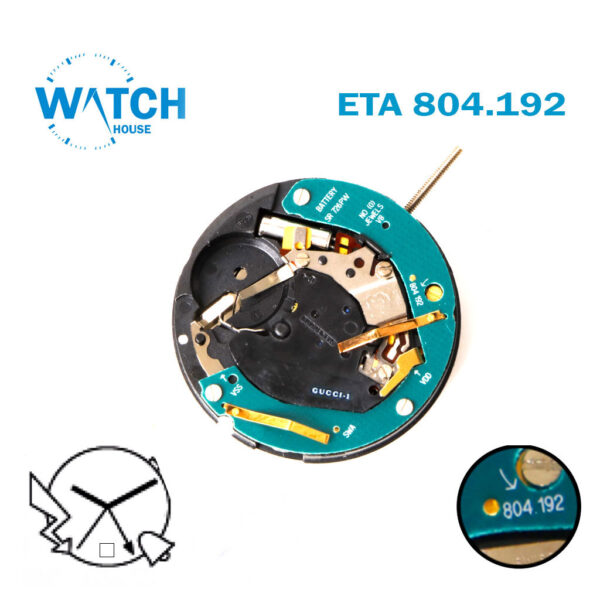 ETA 804.192 Gucci-1 Swiss Made Watch Movement, White Date At 6, 3 Hands, with one stem .ETA 804.192 Gucci-1 Swiss Made Watch Movement, White Date At 6, 3 Hands, with one stem .ETA 804.192 Gucci-1 Swiss Made Watch Movement, White Date At 6, 3 Hands, with one stem .ETA 804.192 Gucci-1 Swiss Made Watch Movement, White Date At 6, 3 Hands, with one stem .