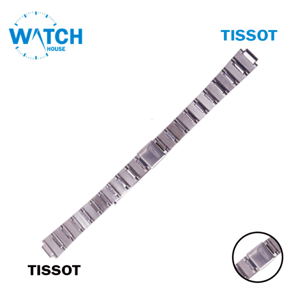 Vintage TISSOT 7.95mm Swiss Made Watch Band – Silver Stainless Steel Original Bracelet #026#