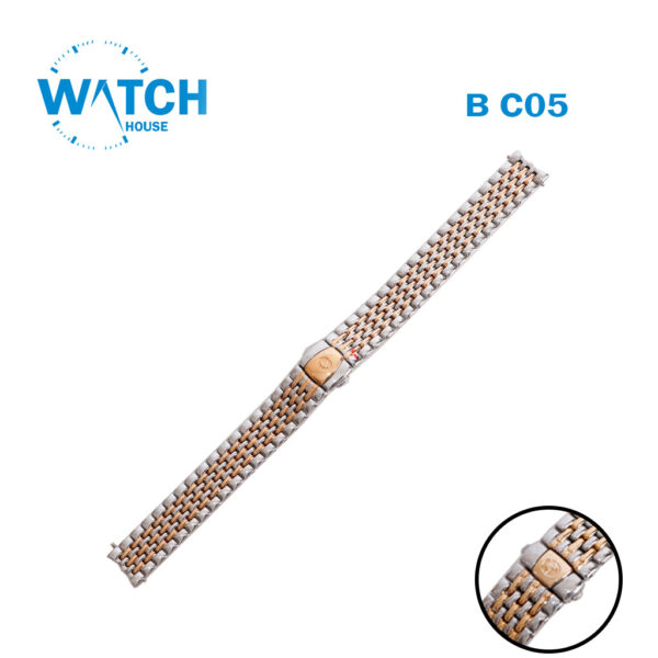 CHAGAL Original Swiss Made Stainless Steel Watch Band – Silver & Gold Bracelet 19mm #BC05#