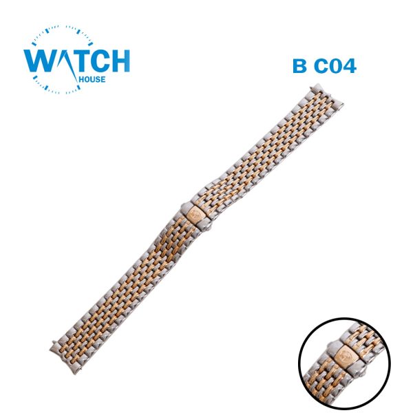 CHAGAL Original Swiss Made Stainless Steel Watch Band – Silver & Gold Bracelet 19mm #BC04#