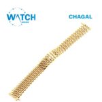 CHAGAL 18mm Swiss Made Watch Band – Gold Stainless Steel Replacement Bracelet #BC03#