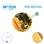 ETA 255.411 Swiss Quartz Watch Movement | 3 Hands | Black Date Disk at 6