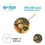 Longines L122.2 (ETA 256.111) Swiss Watch Movement | 3 Hands | White Date Disk at 3 | Height 0