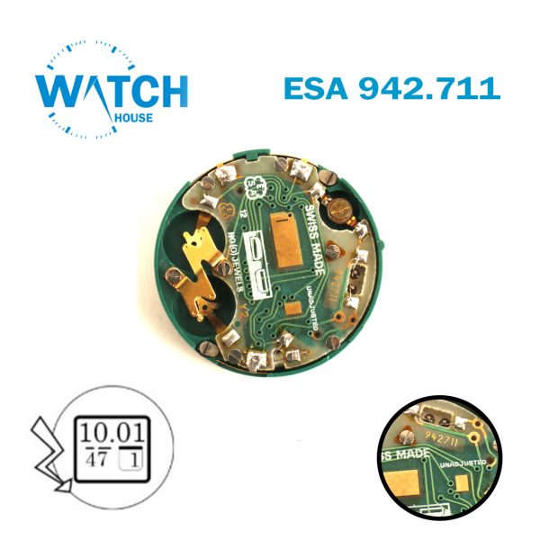 ESA 942.711 Swiss Made Quartz LCD Movement (NOS)