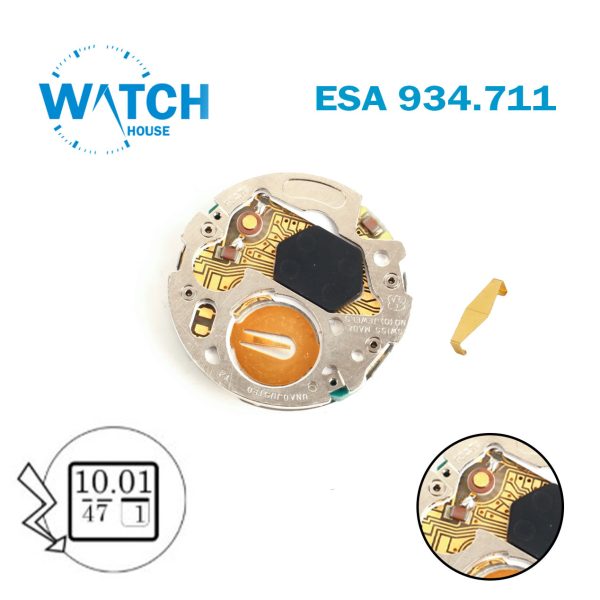 ESA 934.711 Swiss Quartz LCD Watch Movement | NOS | 0 Jewels