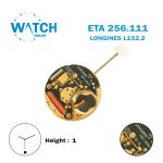 LONGINES (L152.2) ETA 256.111 Swiss Watch Movement, White Date Disk at 6, 3 Hands, Height 1.