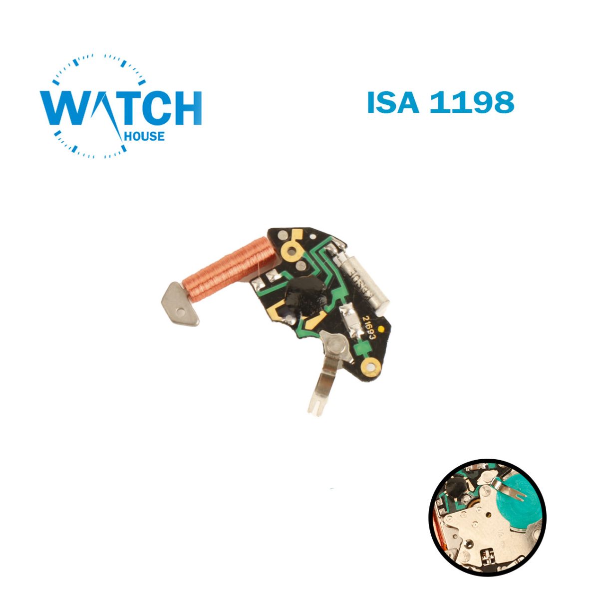 ISA 1198 Swiss Quartz Watch Circuit Board – Electronic Movement Module.