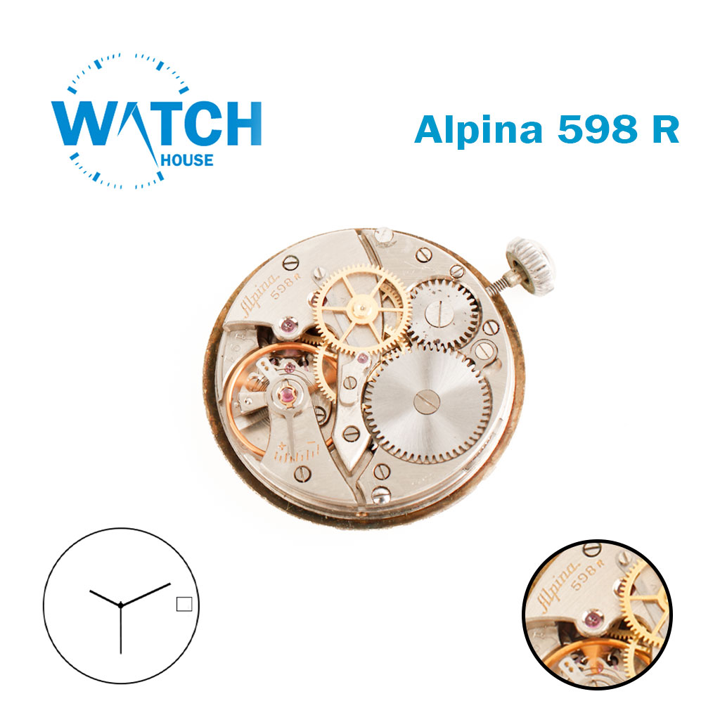 Alpina 598 R Swiss Manual Watch Movement - Without Date Disk - | Used | 