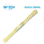 GUCCI 9800L Swiss Made 18mm Gold Stainless Steel Women’s Watch Band – Replacement Bracelet