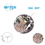 ISA 307 Swiss Made Quartz Watch Movement, White Date Disk at 6, 3Hands.