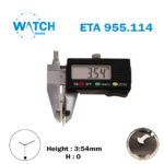 ETA 955.114 Swiss Made Quartz Movement, White Date Disk At 6, 3 Hands, Height 0.