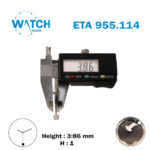 ETA 955.114 Swiss Made Quartz Movement, White Date Disk At 6, 3 Hands, Height 1.