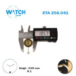 ETA 256.041 Swiss Made Quartz Watch Movement, Black Date Disk At 6, 2 Hands, Height 1.