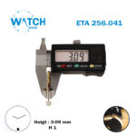 ETA 256.041 Swiss Made Quartz Watch Movement, Black Date Disk At 6, 2 Hands, Height 1.