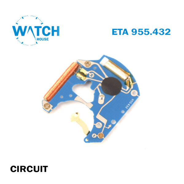 ETA 955.432 Swiss Quartz Watch Circuit Board – Electronic Movement Module, Blue Color.