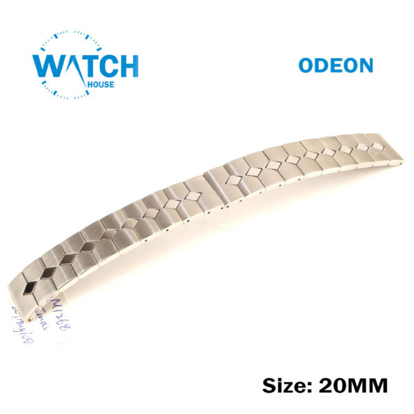 20 MM VINTAGE ODEON SWISS MADE METAL BAND BRECLCET, -NOS-