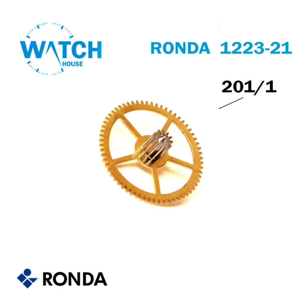 Center wheel without cannon Pinion For Swiss Movement RONDA 1223-21, Part No : 201/1.