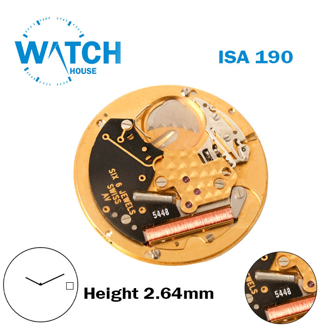 ISA 190 Swiss Made Quartz Movement ISA 190 Swiss Made Quartz Movement