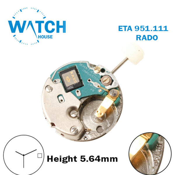 ETA 951.111 RADO Swiss Made Quartz Movement,