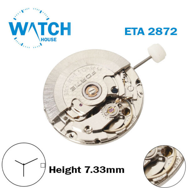 ETA 2872 FORTIS Swiss Made Automatic Watch Movement,