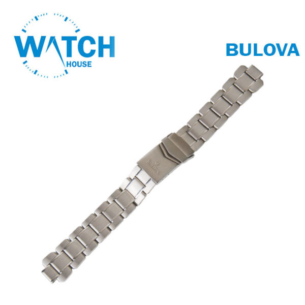 Bulova 18mm stainless steel watch band Swiss made silver